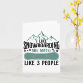 Carte Snowboard Snowboard Mountain (Fleur jaune)