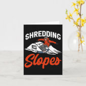 Carte Snowboard Snowboard Outfit Shredresse Pistes Sno (Fleur jaune)