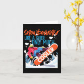 Carte Snowboard Snowboard Snowboard Comme Un Ski Sur (Fleur jaune)