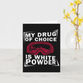 Carte Snowboard Snowboard Snowboardeur Ma drogue de choi (Fleur jaune)