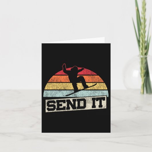 Carte Snowboard Snowboard Vintage Retro Envoyer 1 (Devant)