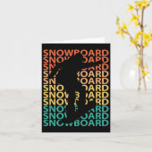 Carte Snowboard Snowboard Vintage Retro Snowboard 1 (Fleur jaune)