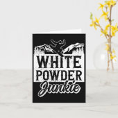 Carte Snowboard Snowboard Vintage Retro White Powder (Fleur jaune)