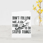 Carte Snowboard Snowborder Ne me suivez pas 1 (Fleur jaune)