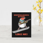 Carte Snowboard Snowman Snowboard Snowboard (Fleur jaune)
