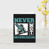 Carte Snowboard Sports d'hiver Snowboard - Snowboard (Fleur jaune)