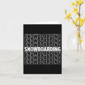 Carte Snowboard - Super Snowboardeur cadeau hiver (Fleur jaune)