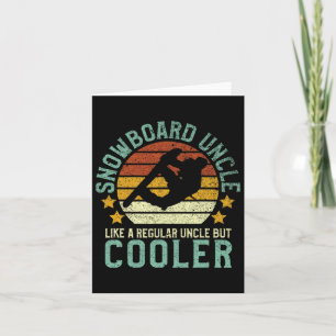 Carte Snowboard Uncle Funny Vintage Snowboard Cadeau Sn
