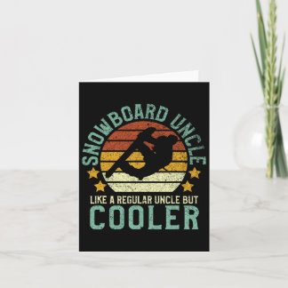 Carte Snowboard Uncle Funny Vintage Snowboard Cadeau Sn