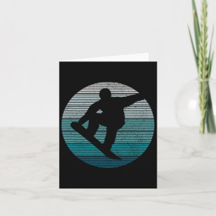 Carte Snowboard Vintage Retro Freestyle Snowboard Gif