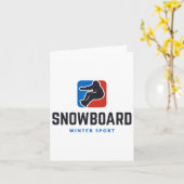 Carte Snowboard Winter Sport Freestyle (Fleur jaune)