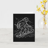 Carte Snowboarder Dessin Leçons de Snowboard (Fleur jaune)