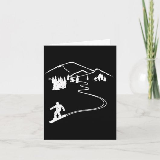 Carte Snowboarder Freeride Design Snowboard Apres Ski (Devant)