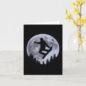 Carte Snowboarder Moon Snowboard Freestyle Pro Snowbo (Fleur jaune)
