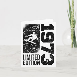Carte Snowboarder Vintage 1973 Anniversaire Snowboard Sn