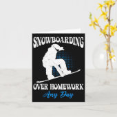 Carte Snowboardeur Snowboard À La Maison N'Importe Quel  (Fleur jaune)