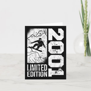 Carte Snowboardeur Vintage 2001 Anniversaire Snowboardin