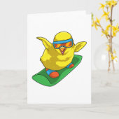 Carte Snowboardeuse Snowboard (Fleur jaune)