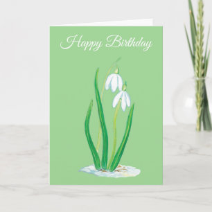 Carte Snowdrops (Galanthus nivalis) Anniversaire