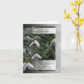 Carte Snowdrops symbolisme et info (Fleur jaune)