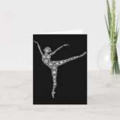 Carte Snowflake Dancer Merry Christmas - Ballet Dance Ba (Devant)