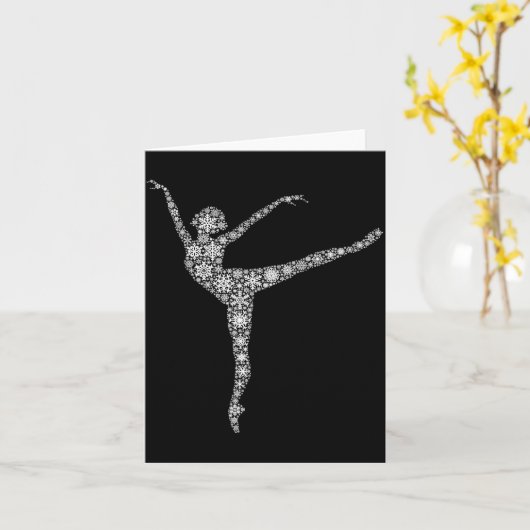 Carte Snowflake Dancer Merry Christmas - Ballet Dance Ba (Fleur jaune)