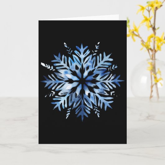 Carte Snowflake Winter Christmas Matching  (Fleur jaune)