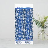 Carte Snowflakes bleu et blanc Signets (2) Favoriser (Debout devant)