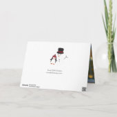 Carte Snowflakes de Noël avec nom de famille et photo (Dos)