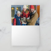 Carte Snowflakes de Noël avec nom de famille et photo (Intérieur)