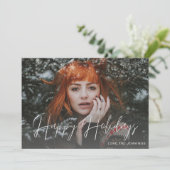 Carte Snowflakes Light & Photo (s) Holiday (Debout devant)