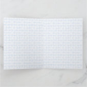 Carte Snowflakes pattern on plaid blue background  (Intérieur)
