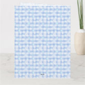 Carte Snowflakes pattern on plaid blue background  (Dos)