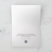 Carte Snowflakes Snow on Blue Holiday Salutations (Intérieur)