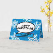 Carte Snowflakes Speech Buble Fun Retro Comédie Livre (Fleur jaune)