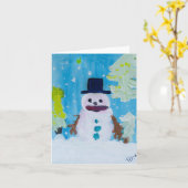 Carte Snowman (Fleur jaune)