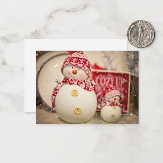 carte snowman (Devant/Arrière en situation)