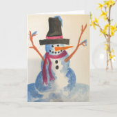 Carte Snowman (Fleur jaune)