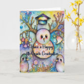 Carte Snowman 8th Grade Graduation Card (Fleur jaune)