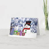 Carte Snowman avec ses cadeaux (Devant)