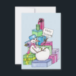 Carte Snowman chahut sur les cadeaux<br><div class="desc">Snowman chahut sur les cadeaux</div>