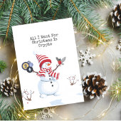 Carte Snowman Crypto Christmas