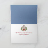 Carte Snowman de Noël avec chien (Intérieur)