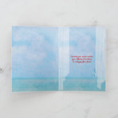 Carte Snowman de Noël de la plage tropicale (Intérieur)