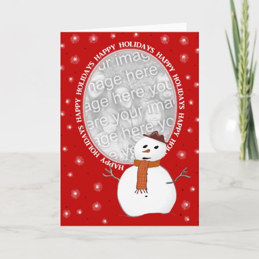Carte Snowman de vacances sur mesure (Devant)