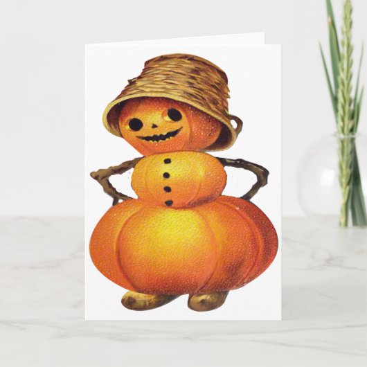 Carte Snowman de Vintage (Devant)