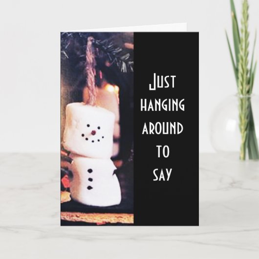 CARTE SNOWMAN ESPÈRE QUE LES VACANCES SONT "A - OK" (Devant)