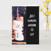 CARTE SNOWMAN ESPÈRE QUE LES VACANCES SONT "A - OK" (Fleur jaune)