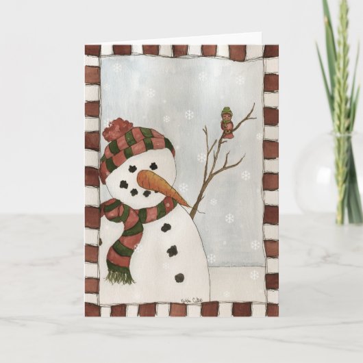 Carte Snowman et Bird (Devant)