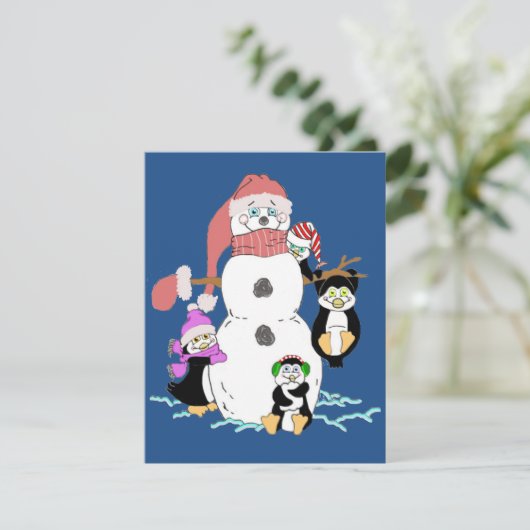 Carte Snowman et Penguin (Debout devant)
